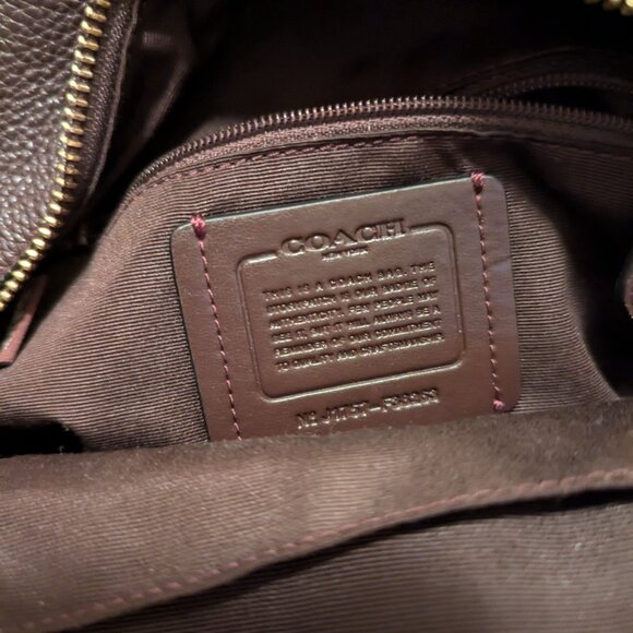 COACH F38263 CHARLIE MINI BACKPACK SHOULDER BAG IN PEBBLE LEATHER PRE-OWNED. - Picture 7 of 8